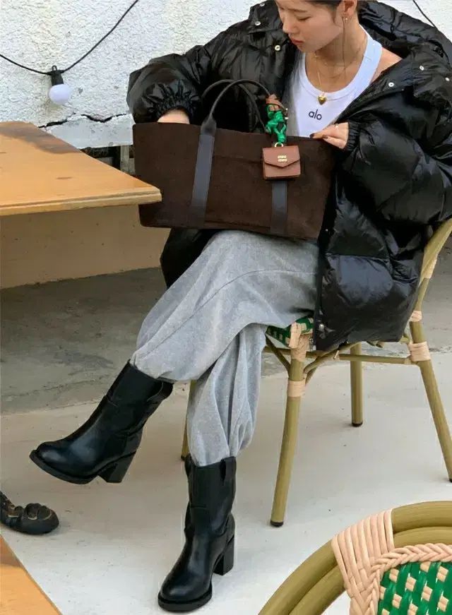 luvmiu BIG VICTOR ビクター ベロアパンツ グレー