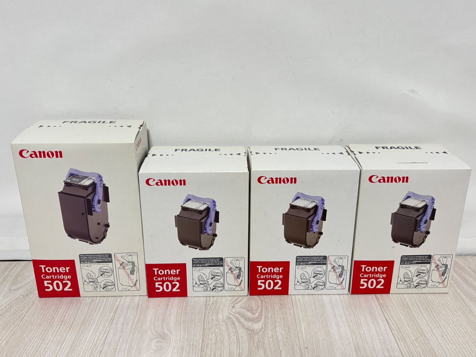 Canon トナーカートリッジ 502 CRG ブラック イエロー マゼンタ シアン LPB 5600 5900 4点まとめ