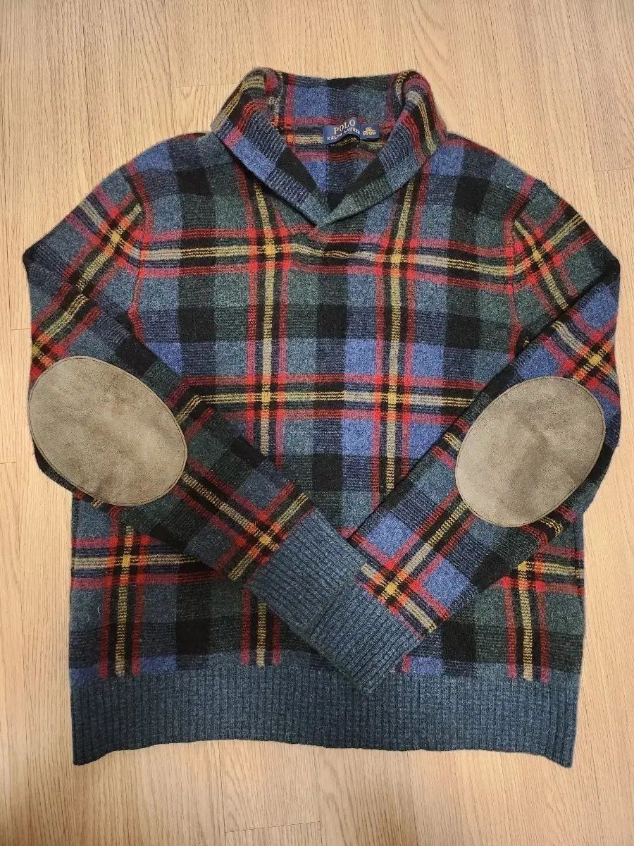 ポロラルフローレン ショールカラー CHECK ニット セーター