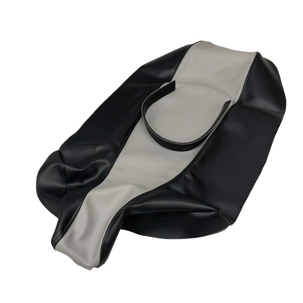 クリスパーツ バイクシートカバー ヤマハ セロー225 W 4 JG 日本製 厚手生地 シートカバー 生地色 黒 グレー パイピング 張替タイプ 張替 CHRIS YCH 2069 C 16