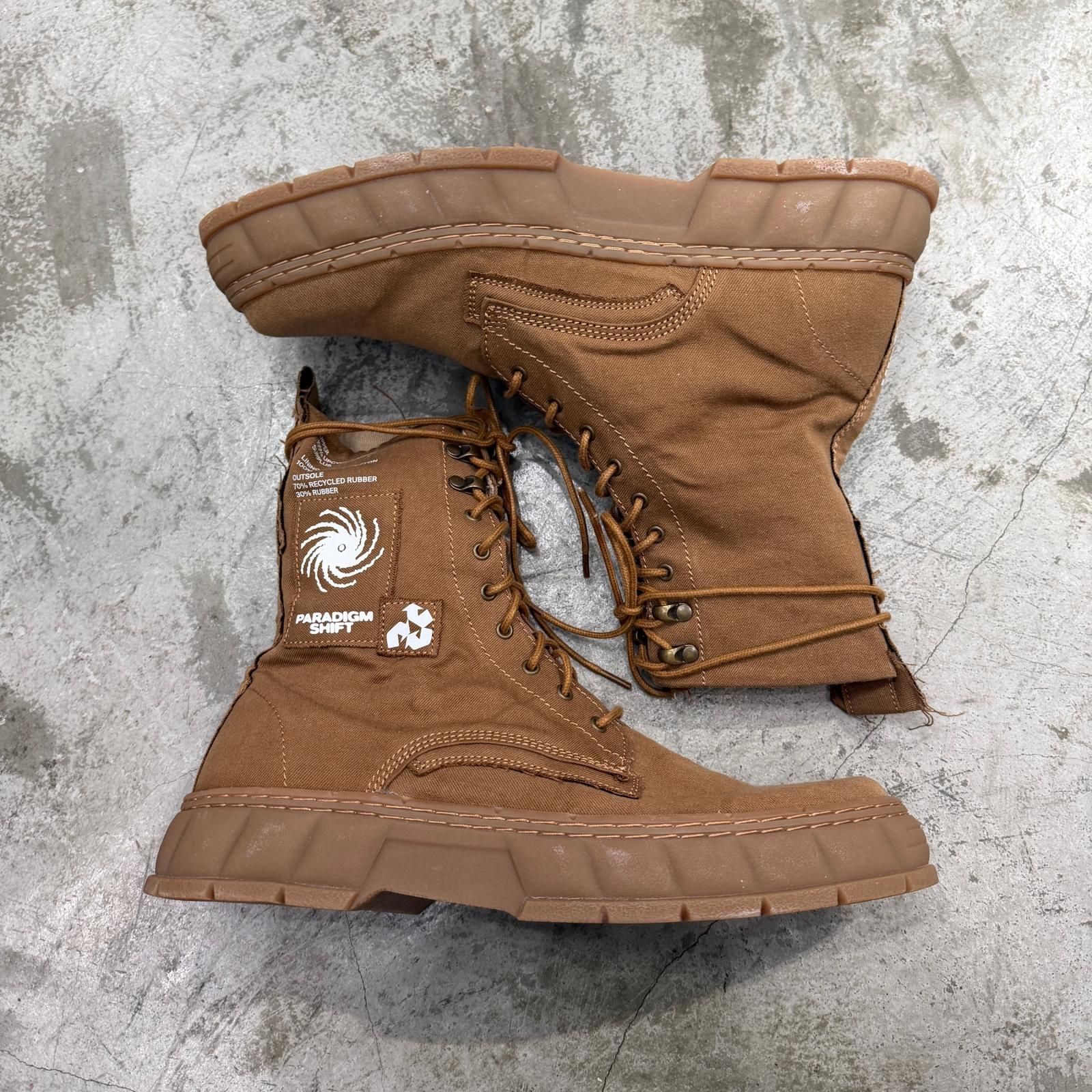  参考上代85900円 ♥ VIRON 1992 Canvas Boots キャンバスブーツ ヴィロン ブラウン 43 27 cm 4726 M その他 ブーツ 革靴