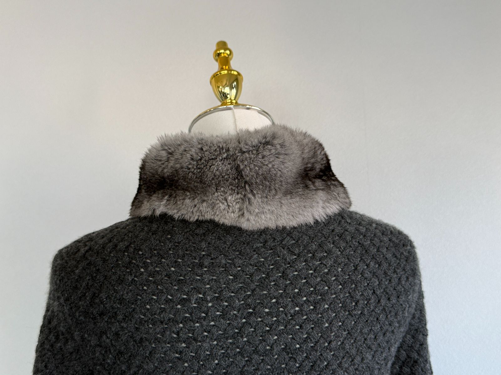 FOEXY/フォクシーブティック チンチラ ニットジャケット38 カシミヤ100