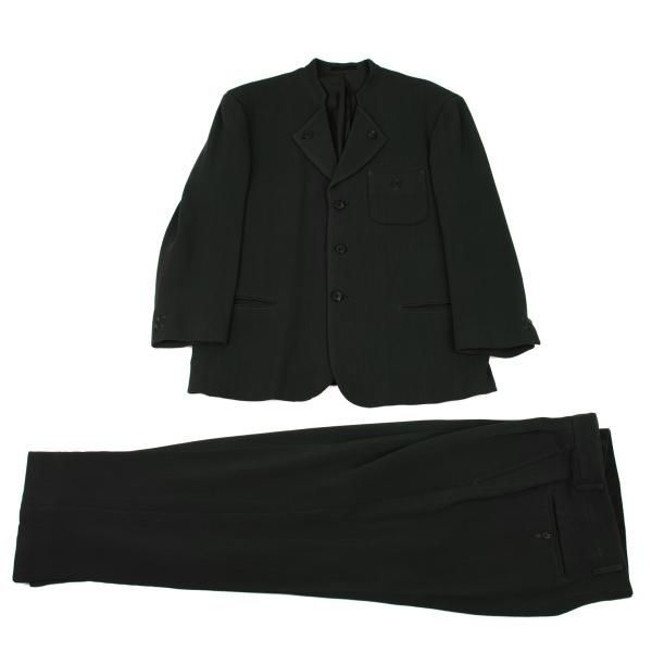 イッセイミヤケ メンISSEY MIYAKE MEN ウールリブ変形スタンドカラー
