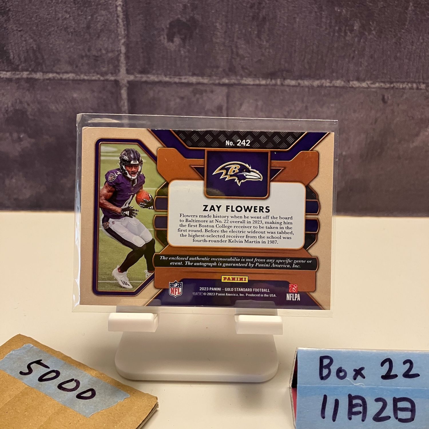 2023 Panini Gold Standard Zay Flowers 010/199 直筆サインカード