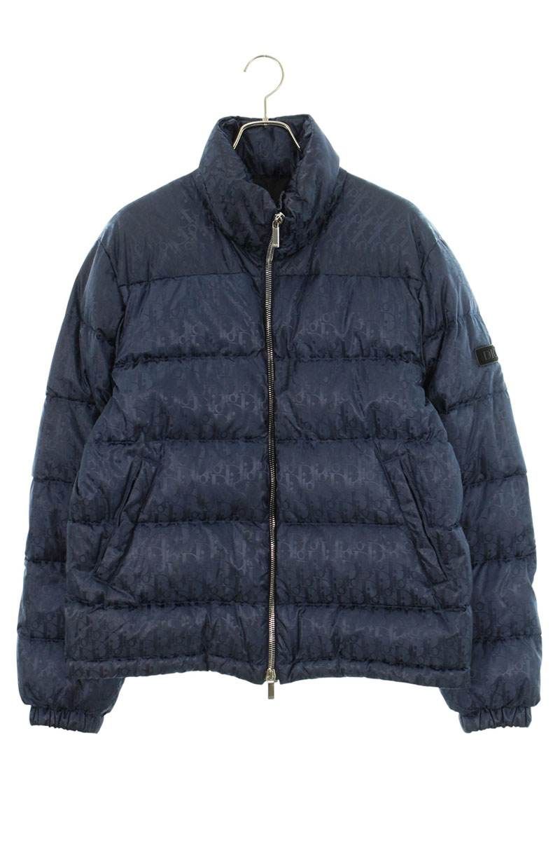 ディオール 943C449A4462 オブリーク総柄ナイロンダウンジャケット