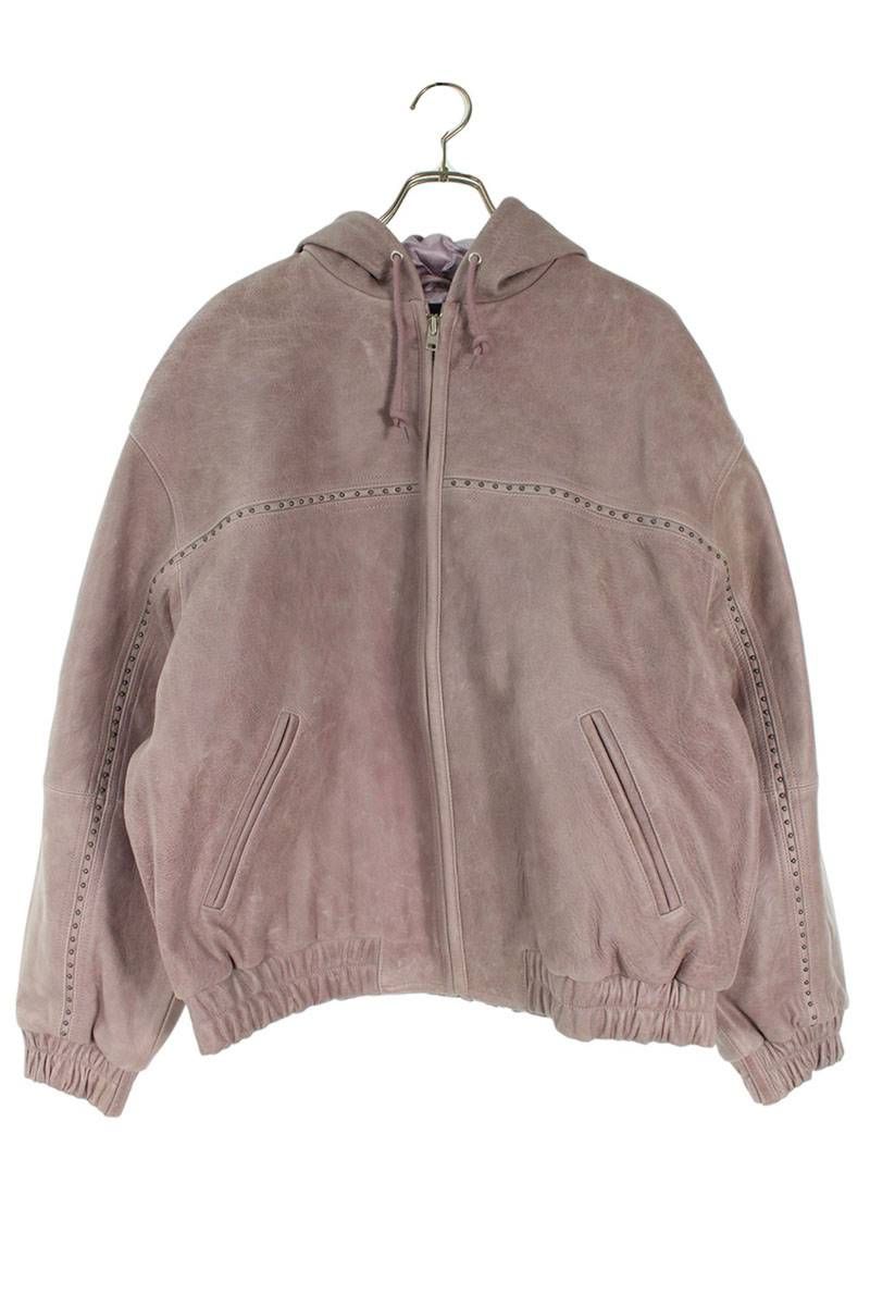 シュプリーム 25SS Studded Hooded Leather Jacket スタッズフーデッド