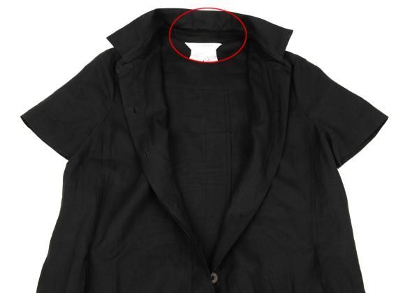  マックスマーラMax Mara リネンプルオーバー半袖シャツワンピース 黒40 ワンピース マタニティ