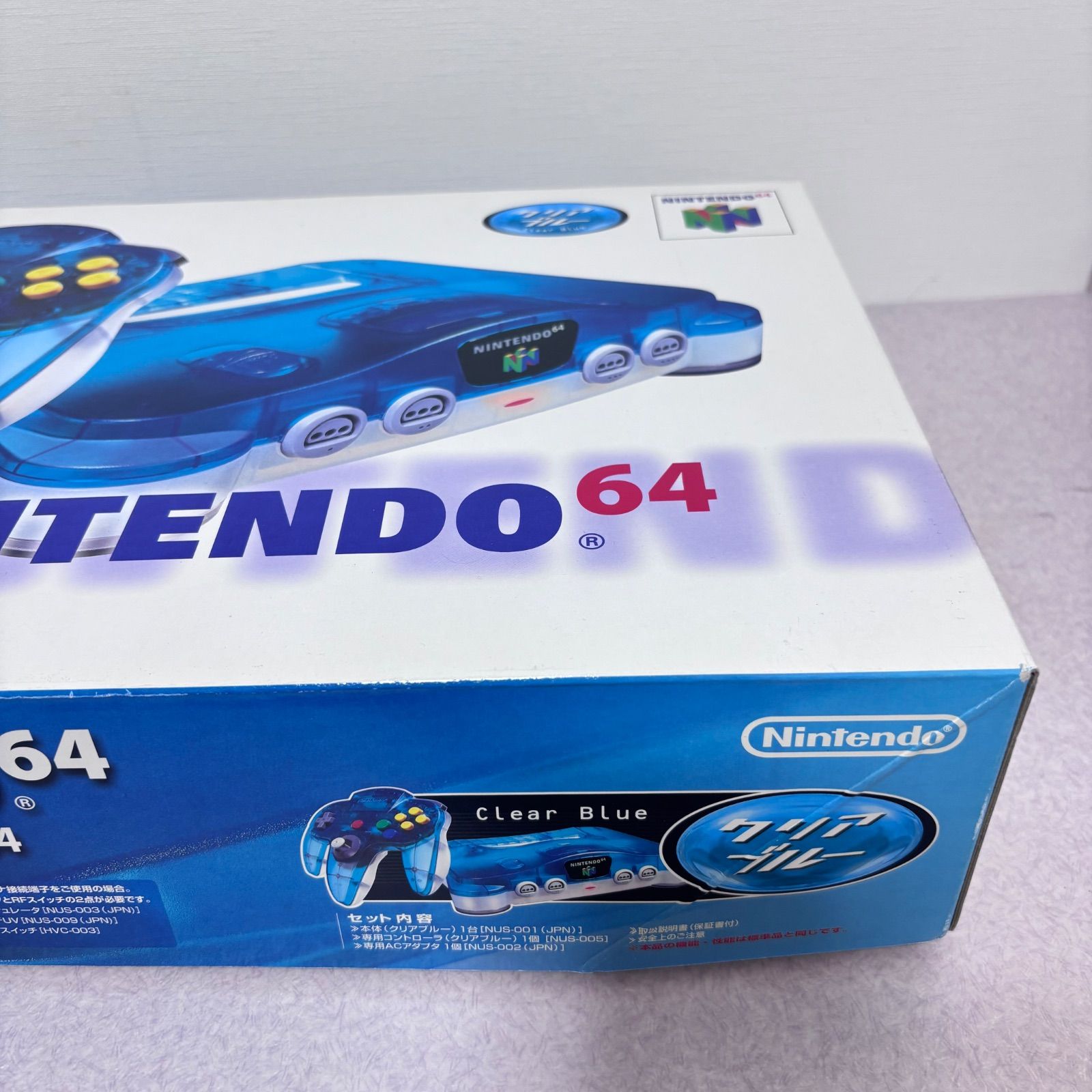 □【極美品】クリアブルー ニンテンドー64 NINTENDO ニンテンドー