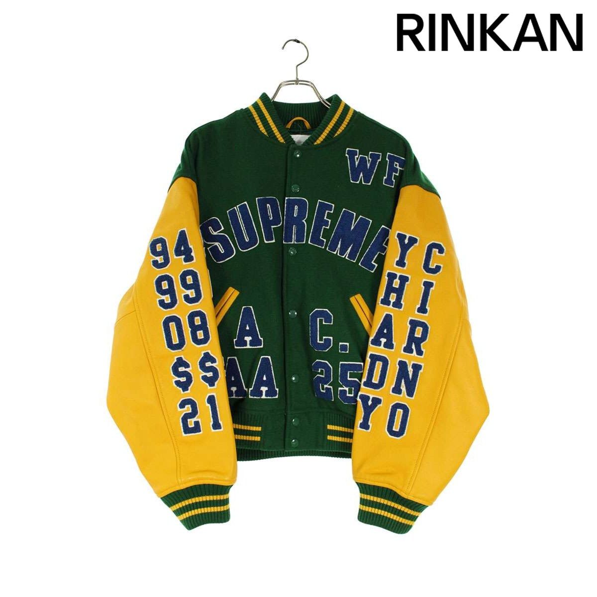 シュプリーム 25 SS Praises Varsity Jacket ロゴワッペンヴァーシティブルゾン メンズ M 12 28～1 6 発送 問い合わせ遅延