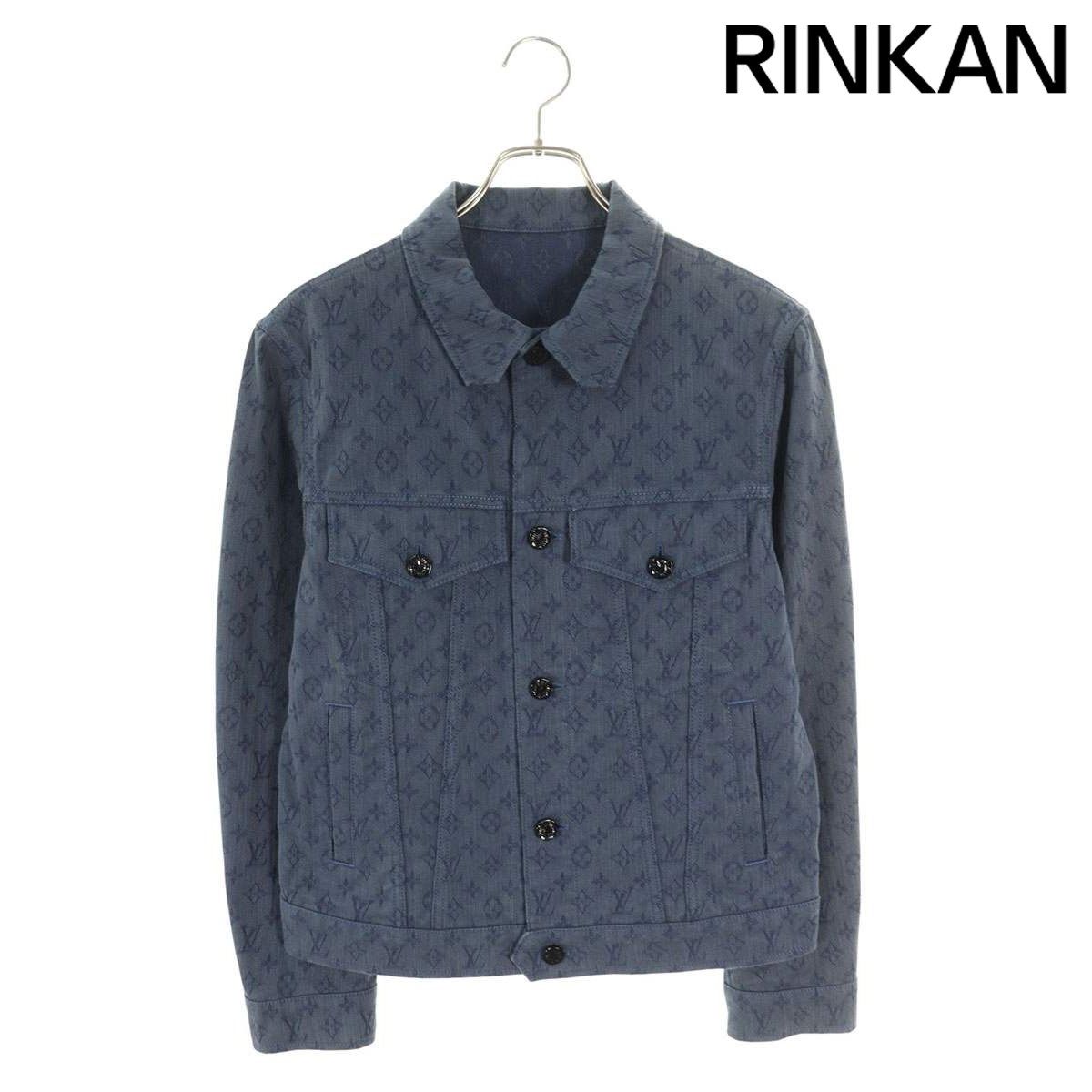 ルイヴィトン 19 AW RM 192 M QJQ HHA 20 W モノグラム総柄デニムジャケット メンズ 44 12 28～1 6 発送 問い合わせ遅延