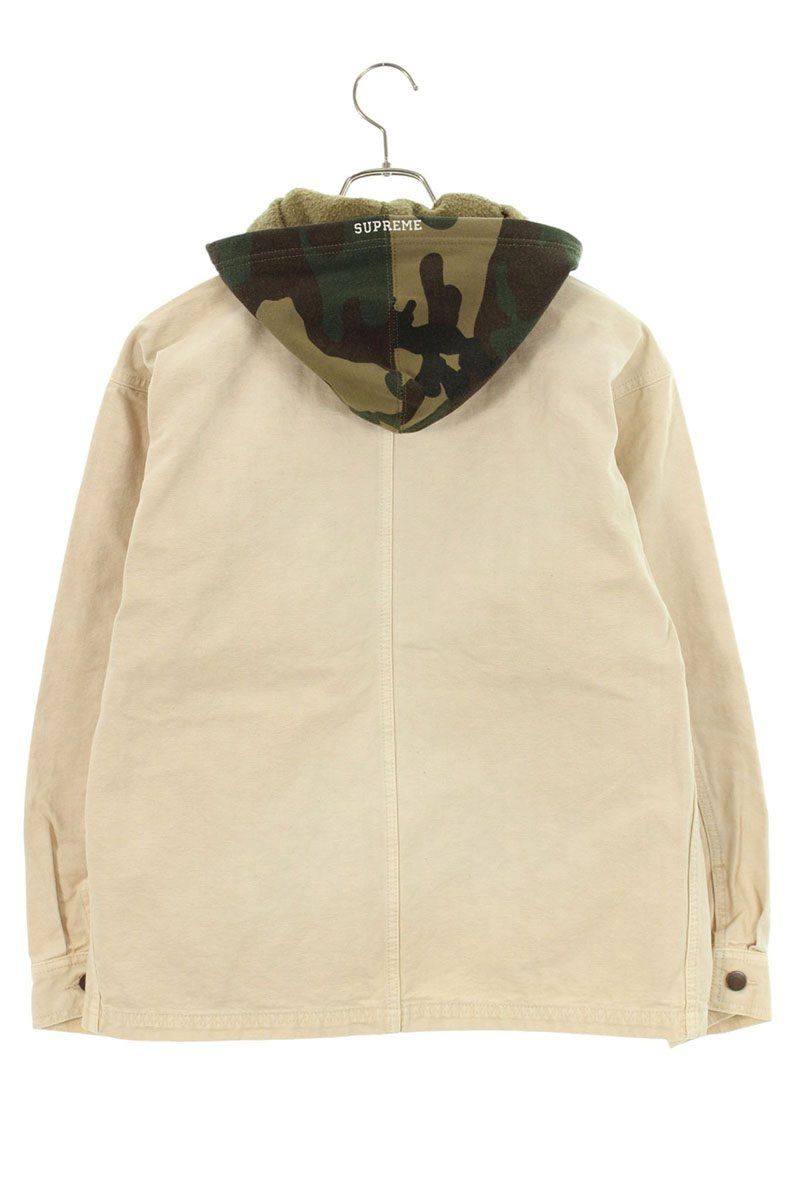 シュプリーム 25SS Worn Hooded Chore Coat ユーズド加工フーデッド