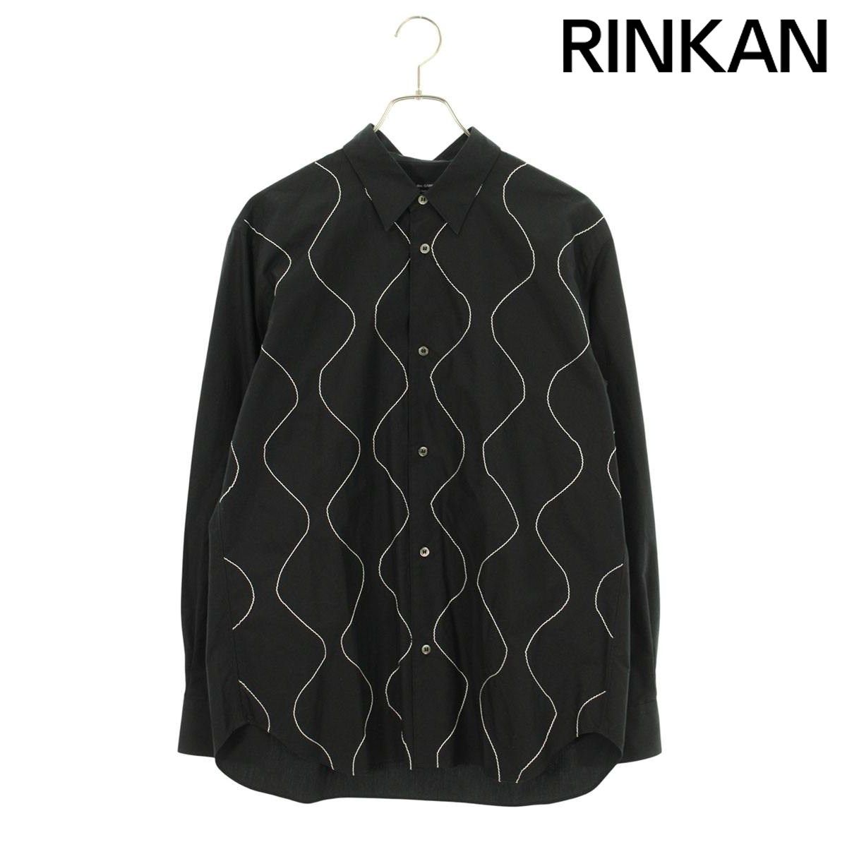 コムデギャルソン オム 20SS 綿ヘリンボーンプリントシャツ HE-B011