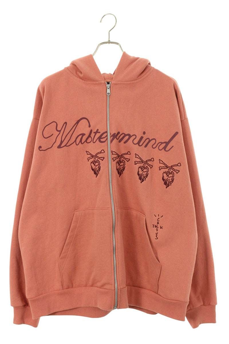 マスターマインド フロントプリントジップアップパーカー メンズ XL