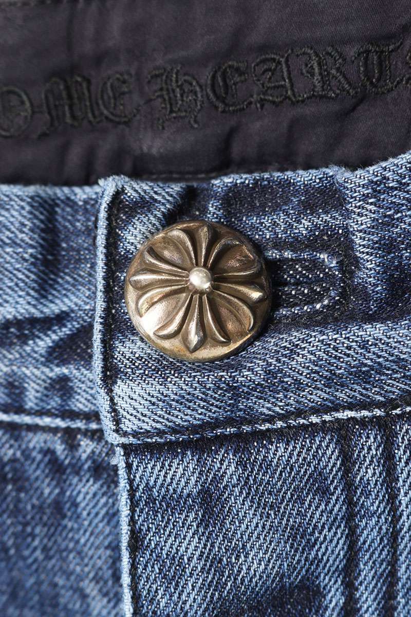 クロムハーツ JEAN STRTLG FBRC クロスボールボタンストレートデニム