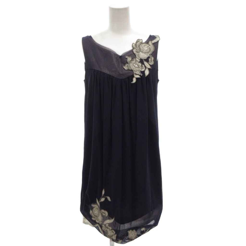 ヴィヴィアンタム VIVIENNE TAM ワンピース チュール ノースリーブ 花