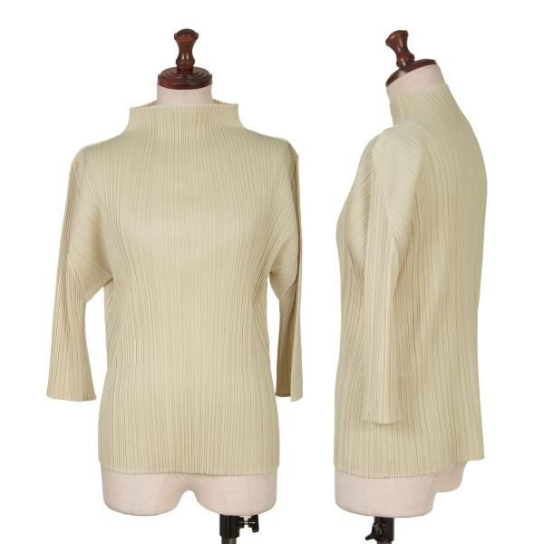 プリーツプリーズPLEATS PLEASE プリーツ七分袖ハイネックカットソー