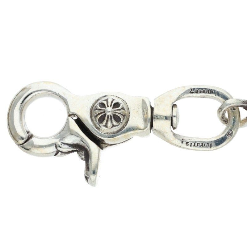 クロムハーツ サイズ:ロング  ROLLER LONG-T 2クリップ9LINKロングローラー シルバーウォレットチェーン 中古 SJ02 クロムハーツ ROLLER LONG-T/2クリップ9LINKロングローラー シルバー
