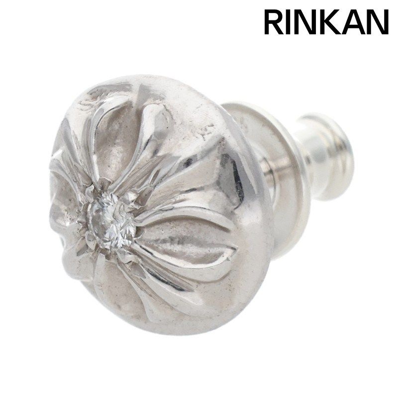 クロムハーツ 18 K STD CRSBL DIA Kクロスボールスタッド 1ダイヤ ホワイトゴールドピアス メンズ 12 28～1 6 発送 問い合わせ遅延