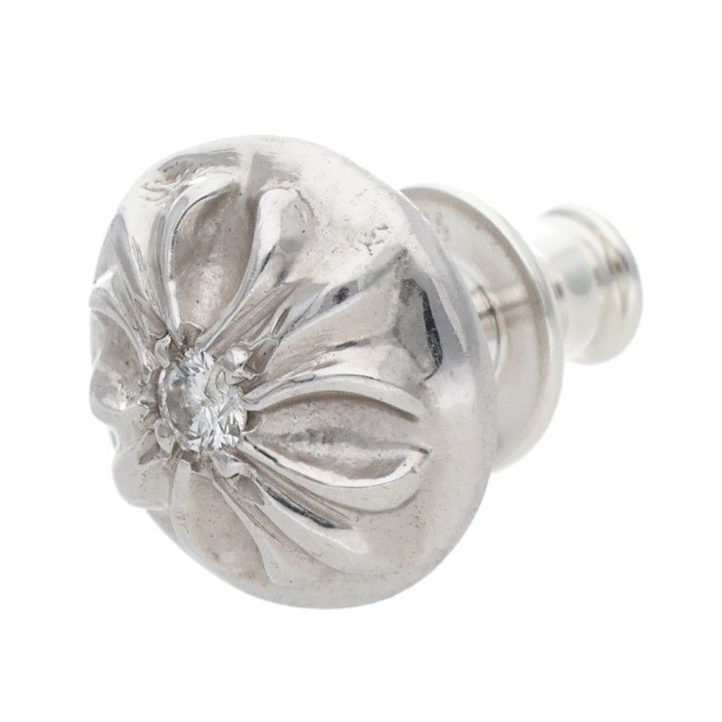 クロムハーツ 18 K STD CRSBL DIA Kクロスボールスタッド 1ダイヤ ホワイトゴールドピアス メンズ 12 28～1 6 発送 問い合わせ遅延