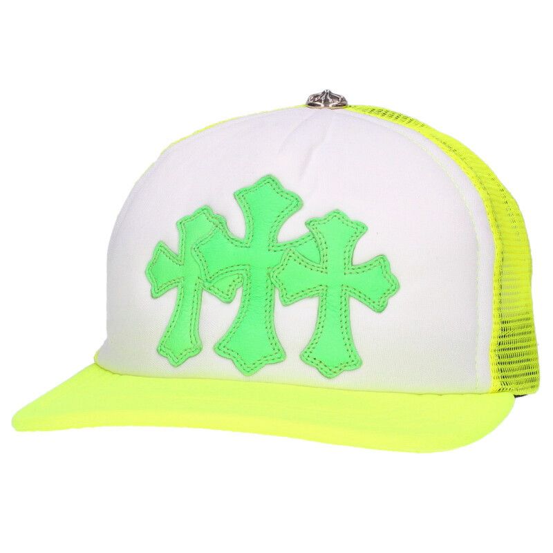 クロムハーツ TRUCKER CAP 3セメタリーレザーパッチクロスボール付