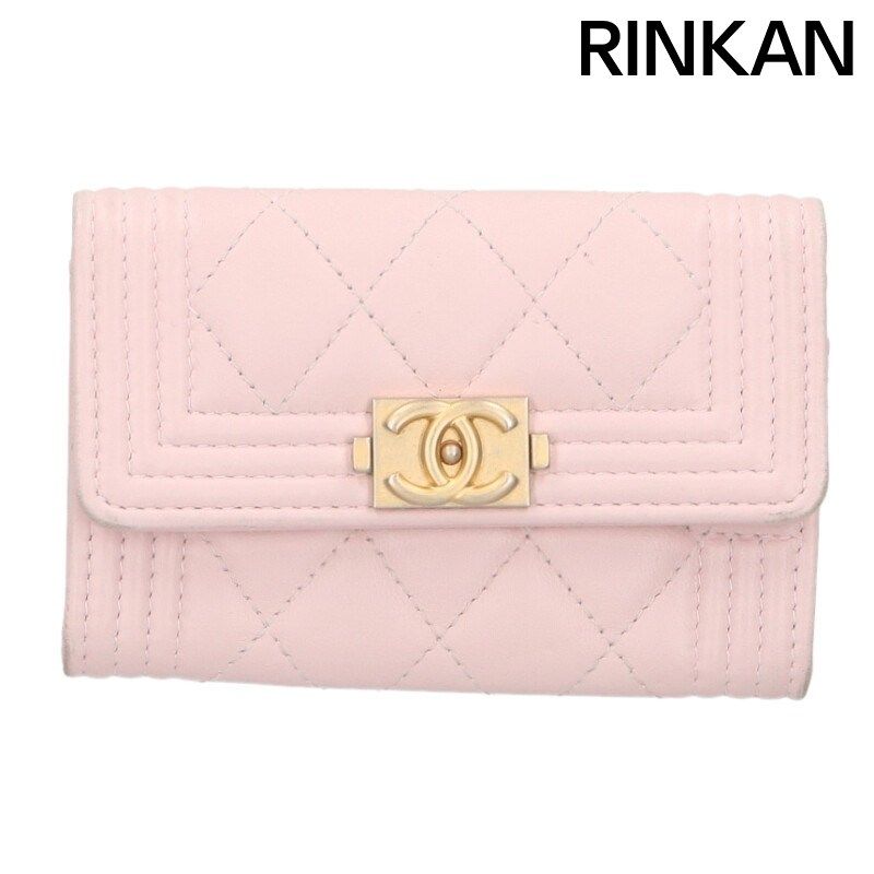 シャネル ボーイシャネル ココマークレザーカードケース メンズ 12 28～1 6 発送 問い合わせ遅延