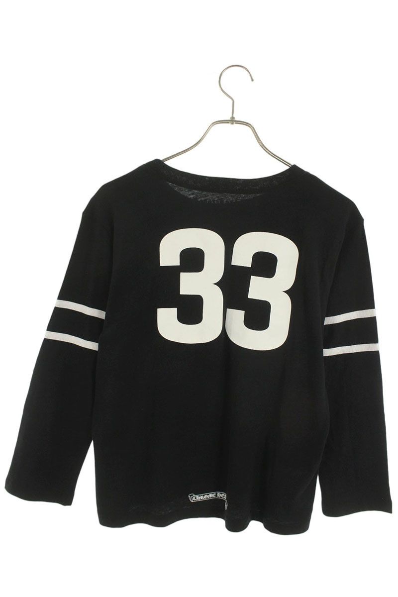 クロムハーツ サイズ:S  ROLLER SKATE HORSESHOUE L S TEE ナンバリングプリント長袖カットソー 中古 SJ02 クロムハーツ ROLLER SKATE HORSESHOUE L/S TEE ナンバリングプリント