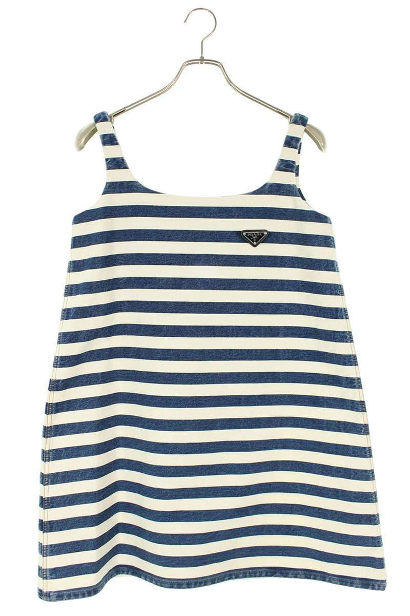 プラダ GFA 122 三角ロゴプレートボーダーミニドレスワンピース レディース 36 12 28～1 6 発送 問い合わせ遅延