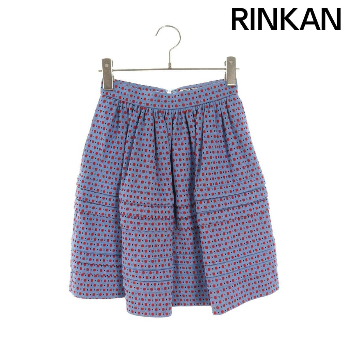 ミュウミュウ MJD 138 バックリボンドット柄スカート レディース XS 12 28～1 6 発送 問い合わせ遅延