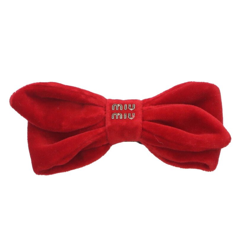 ミュウミュウ ベルベットヘアクリップ レディース 12 28～1 6 発送 問い合わせ遅延