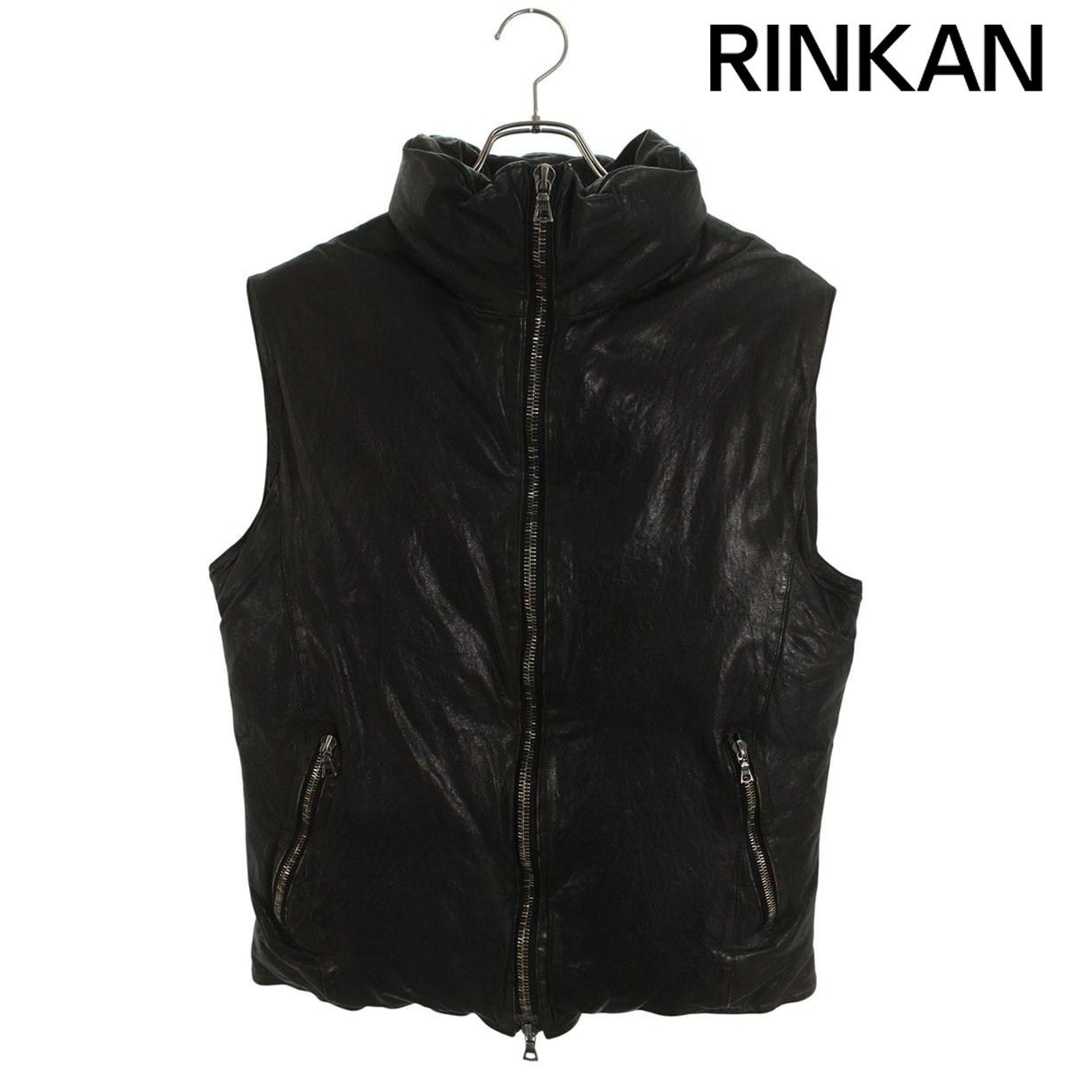 イサムカタヤマバックラッシュ 1527 01 シープタンニン製品染めレザーダウンベスト メンズ L 12 28～1 6 発送 問い合わせ遅延