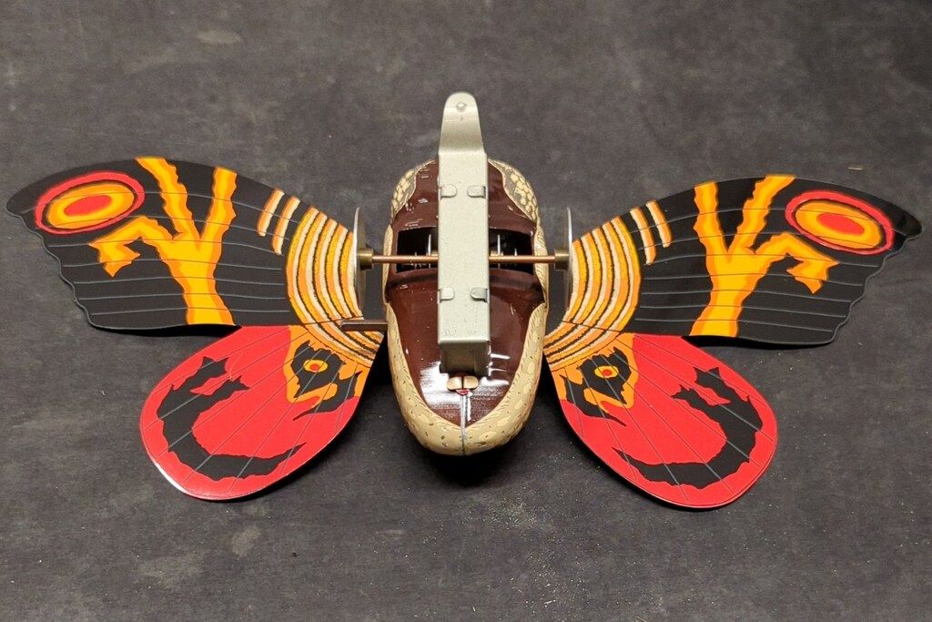 ビリケン　モスラ　ブリキ 希少】モスラ ブリキおもちゃ ビリケン商会 ゼンマイ レトロ - メルカリ