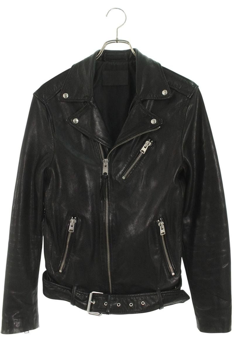 オールセインツ ML011R ダブルライダースレザージャケット メンズ XS