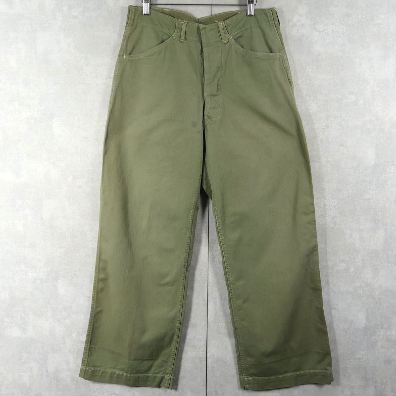実物　WWⅡ　USMC　HBT　トラウザー　P1941　ビッグサイズ 実物 WWⅡ USMC HBT トラウザー P1941 ビッグサイズ-定番人気