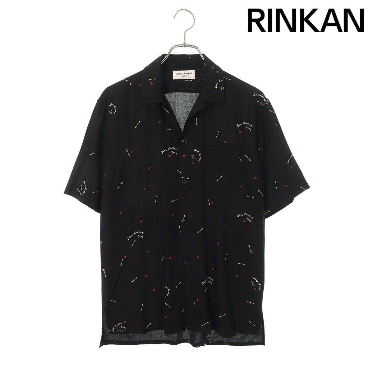 サンローランパリ 531956 Y2D48 キューピッドプリント半袖シャツ