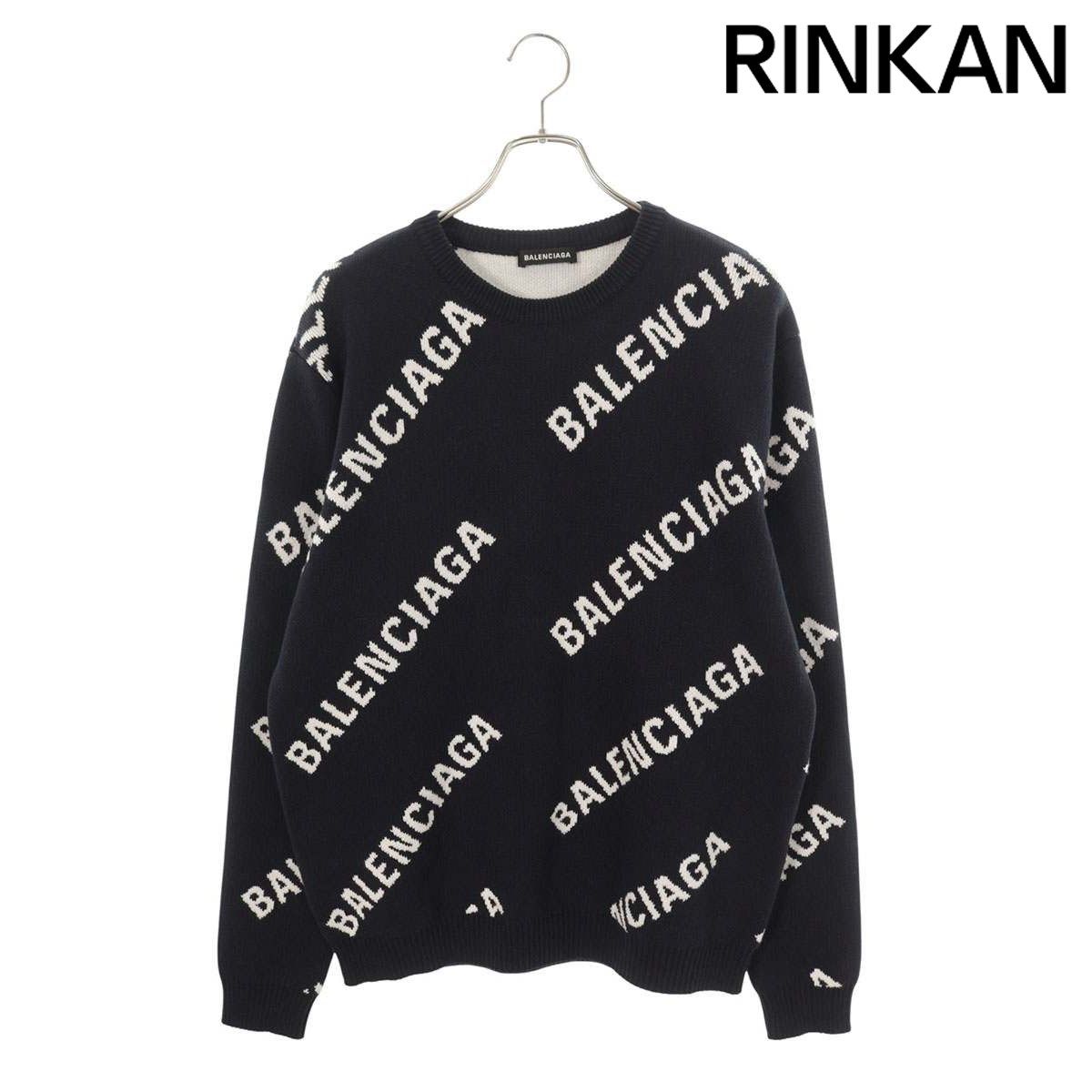 バレンシアガ 576307 T 3153 ロゴ総柄ニット メンズ M 12 28～1 6 発送 問い合わせ遅延