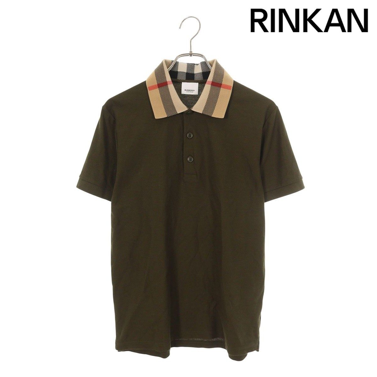 バーバリー 8095923 チェックカラー半袖ポロシャツ メンズ M 12 28～1 6 発送 問い合わせ遅延