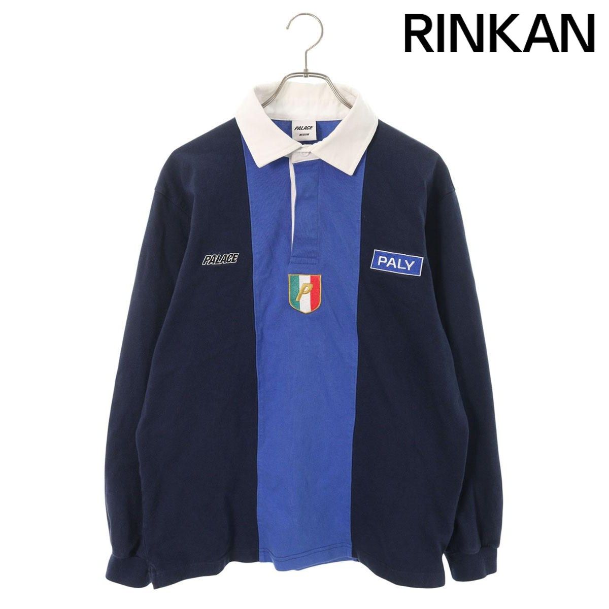 パレス PALY RUGBY ロゴ刺繍ポロ長袖カットソー メンズ M 12 28～1 6 発送 問い合わせ遅延