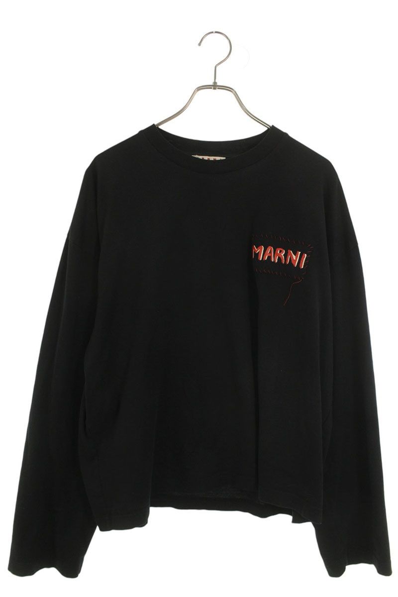 マルニ HUMU0325X1 刺繍ロゴ長袖カットソー メンズ 46 ※12/28～1/6