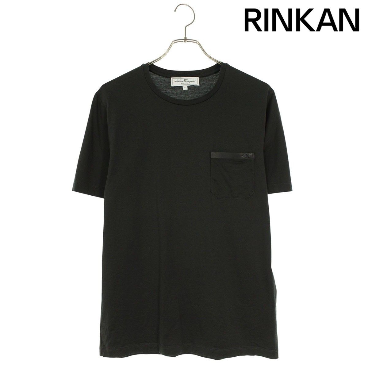 サルバトーレフェラガモ レザートリムTシャツ メンズ S 12 28～1 6 発送 問い合わせ遅延