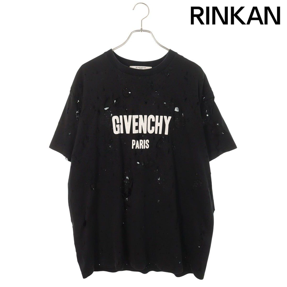 ジバンシィ 17S 7347 651 デストロイ加工ロゴTシャツ メンズ M ※12/28