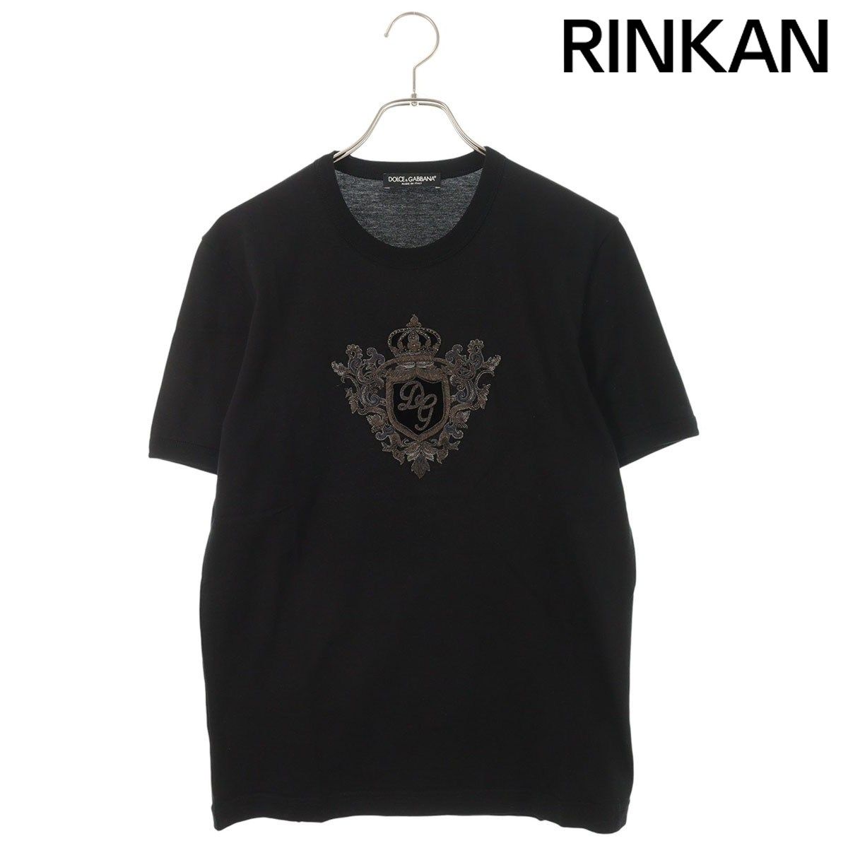 ドルチェアンドガッバーナ G8IV0Z/G7RJO-A ロゴ刺繍Tシャツ メンズ 48