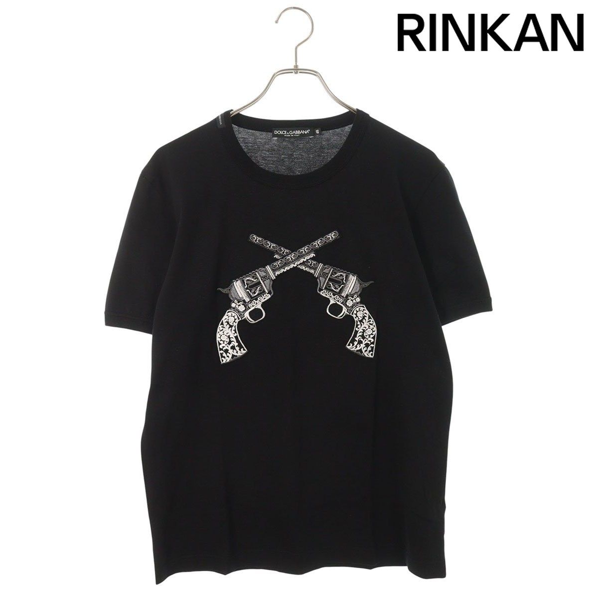 ドルチェアンドガッバーナ G 8 GH 2 Z 7 IYW ピストル刺繍Tシャツ メンズ 48 12 28～1 6 発送 問い合わせ遅延