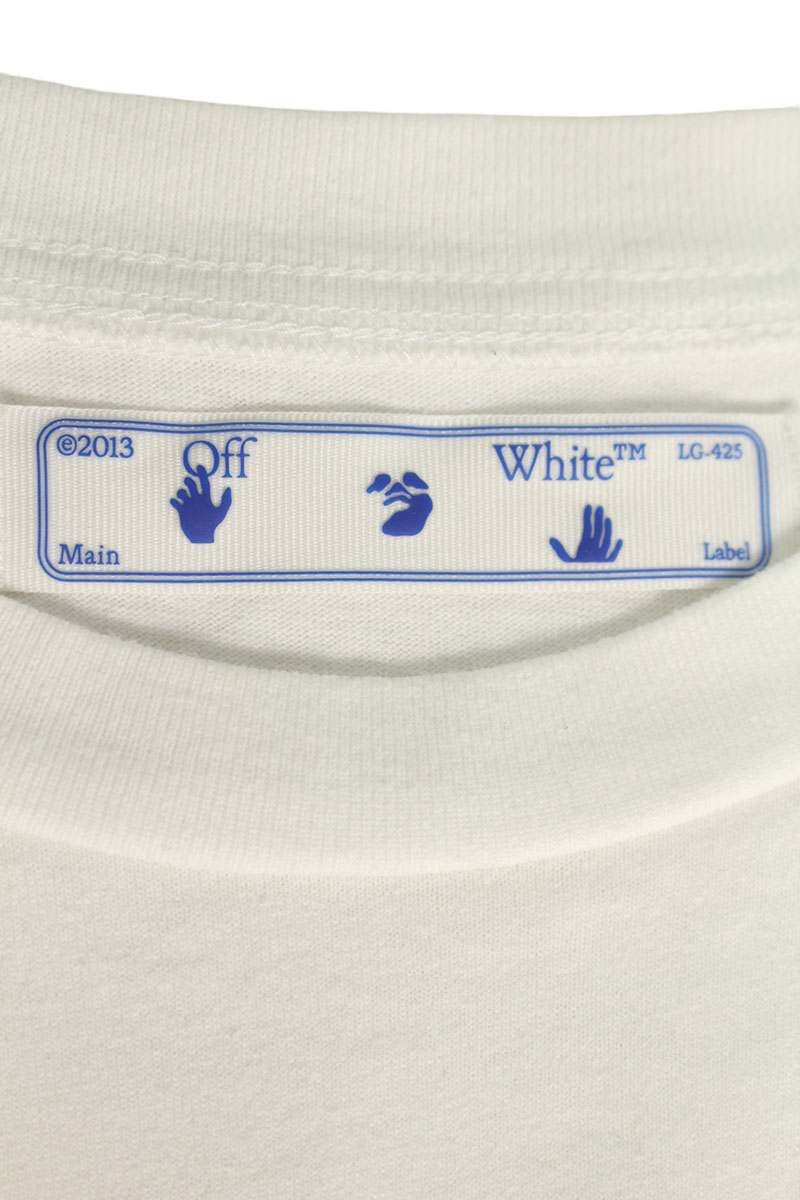 オフホワイト OMAA027E20JER005 マーカーアロープリントTシャツ メンズ