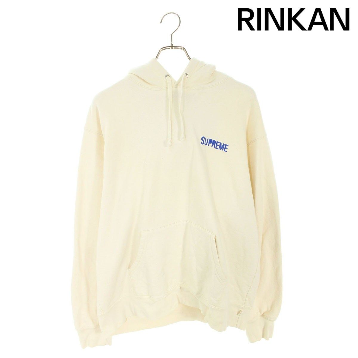 シュプリーム Restless Youth Hooded Sweatshirt バック英字プリントプルオーバーパーカー メンズ L 12 28～1 6 発送 問い合わせ遅延