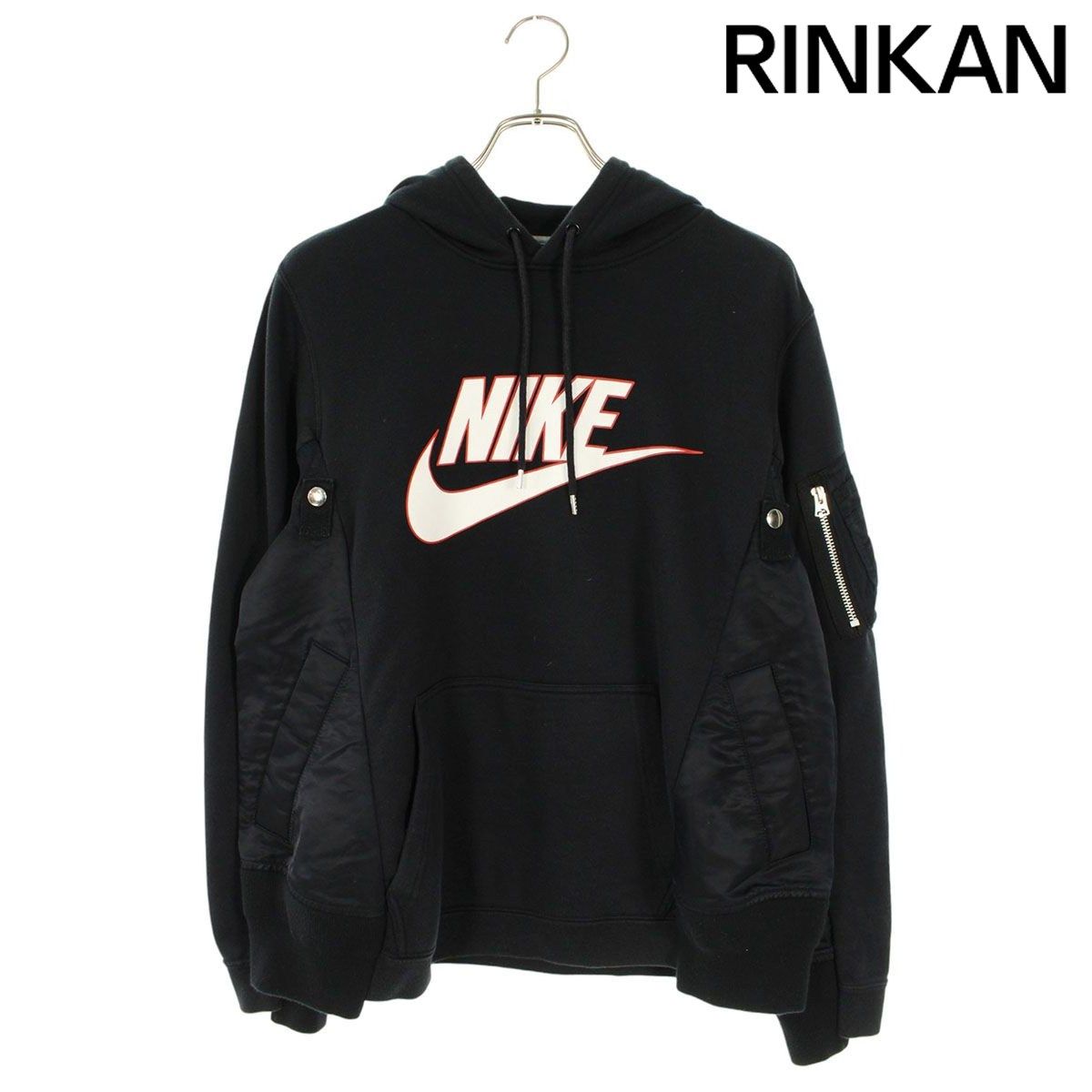 サカイ 19 02025 M MA 1 ドッキング ロゴプリントパーカー メンズ 12 28～1 6 発送 問い合わせ遅延