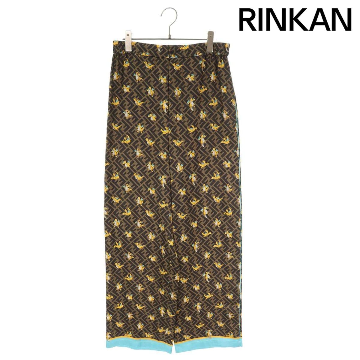 フェンディ フラグメントデザイン fragment design FB 0748 AQIO ズッカキャラクターシルクツイルパジャマロングパンツ メンズ 44 12 28