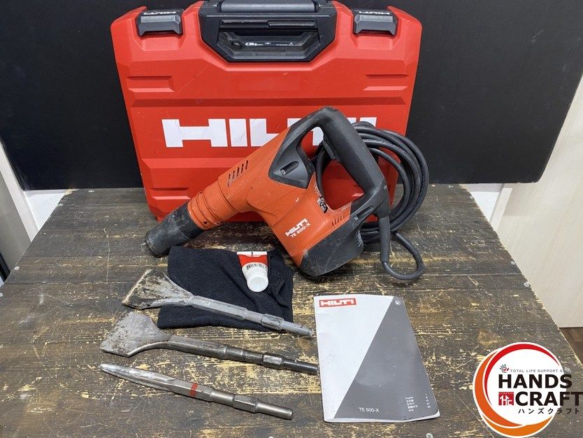 ● 品 HILTI ヒルティ TE 500 X 電動ハンマ 電動ハンマー 単相100 V 付属品 ケース付