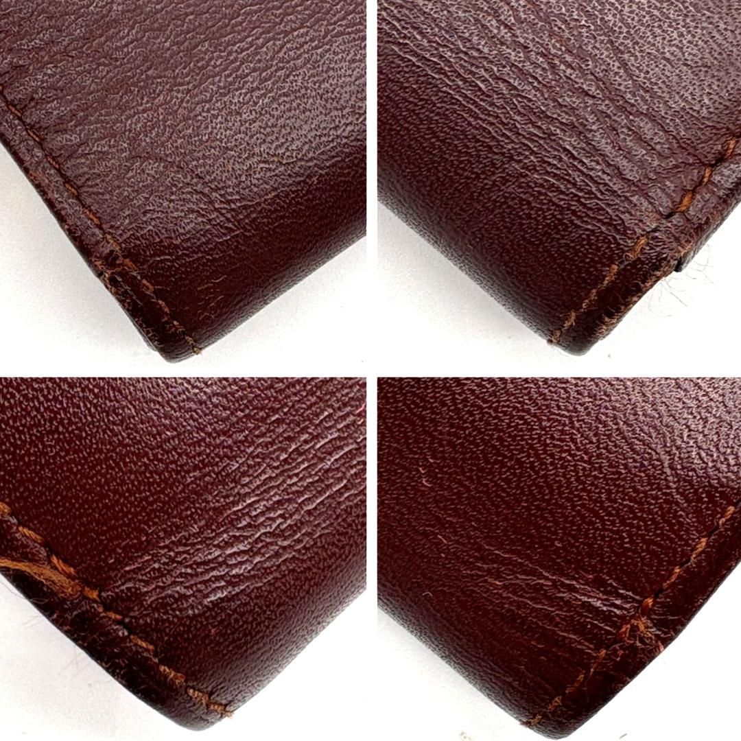 Cartier カルティエ マストライン 三つ折り財布 がま口 ボルドー