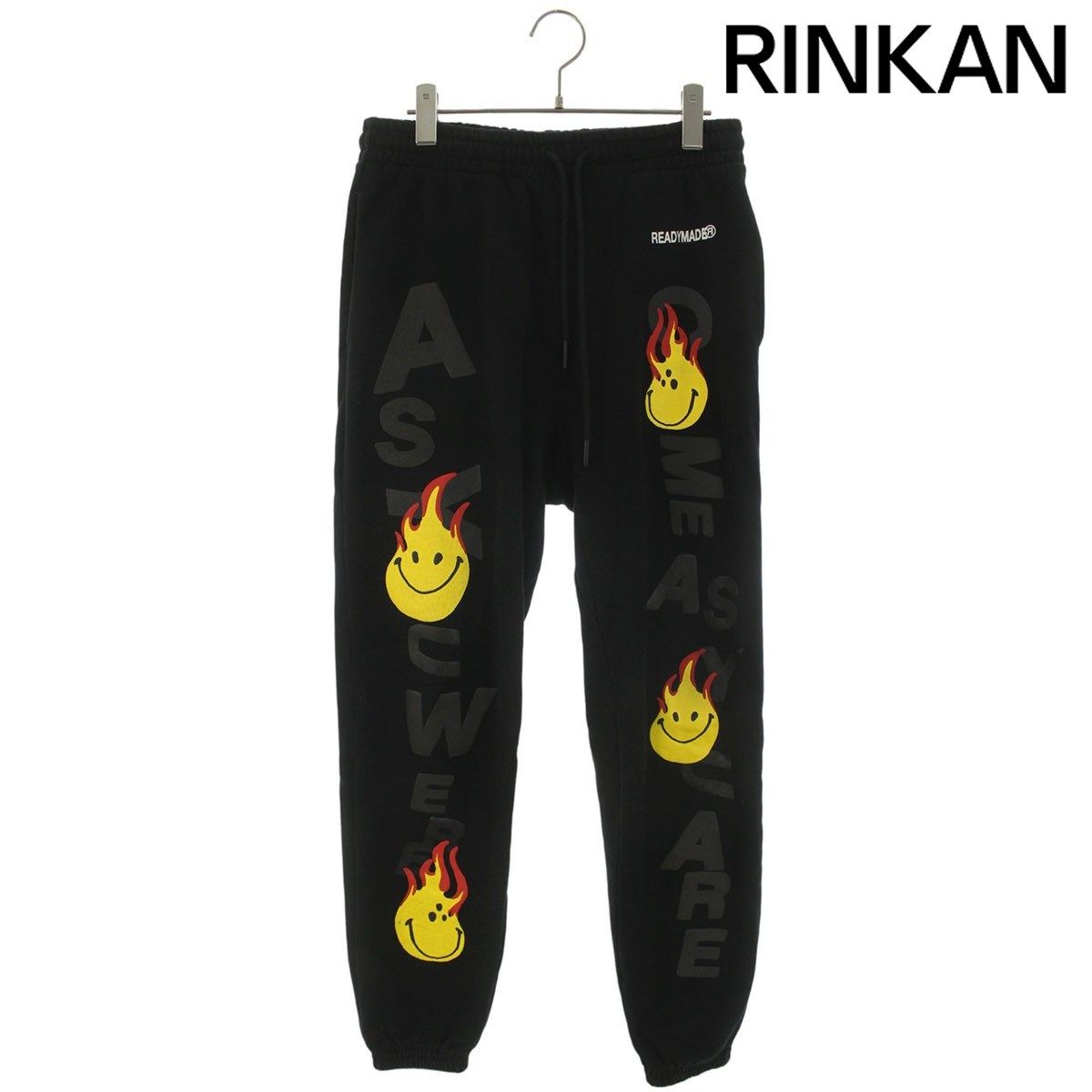 レディメイド RE CO BK 00 107 スマイルファイヤープリントスウェットロングパンツ メンズ S 12 28～1 6 発送 問い合わせ遅延