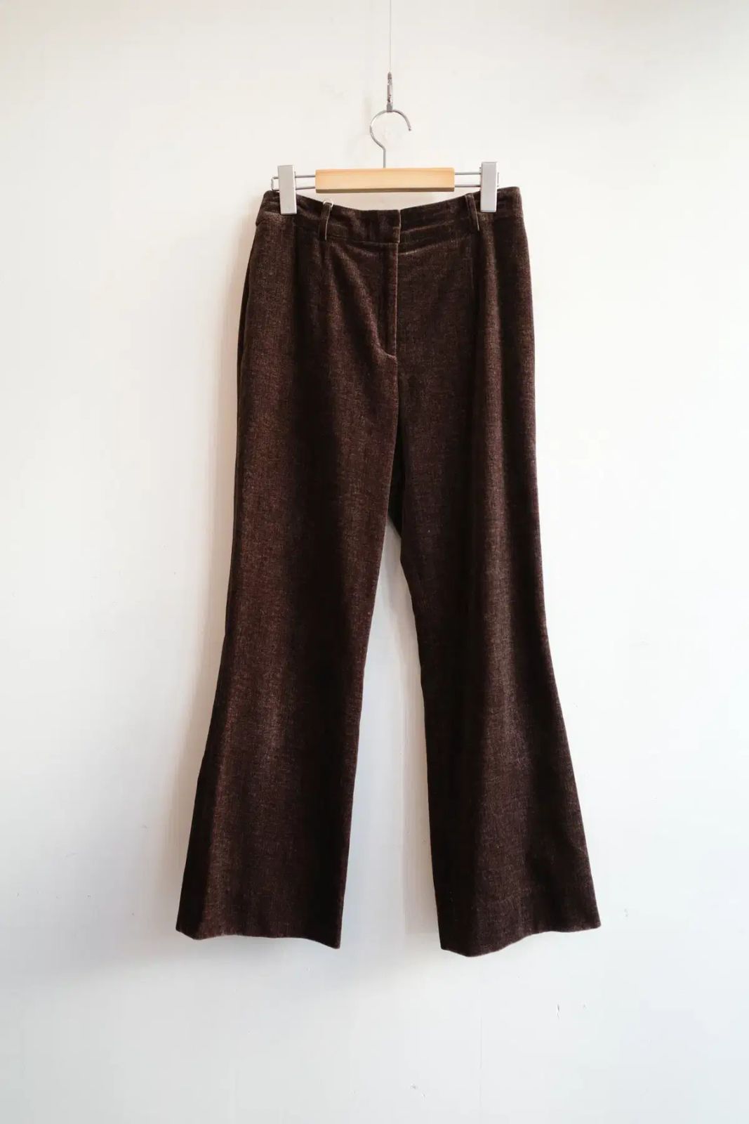 LANVIN ランバン ベルベット セミ ブーツカット パンツ 27インチ